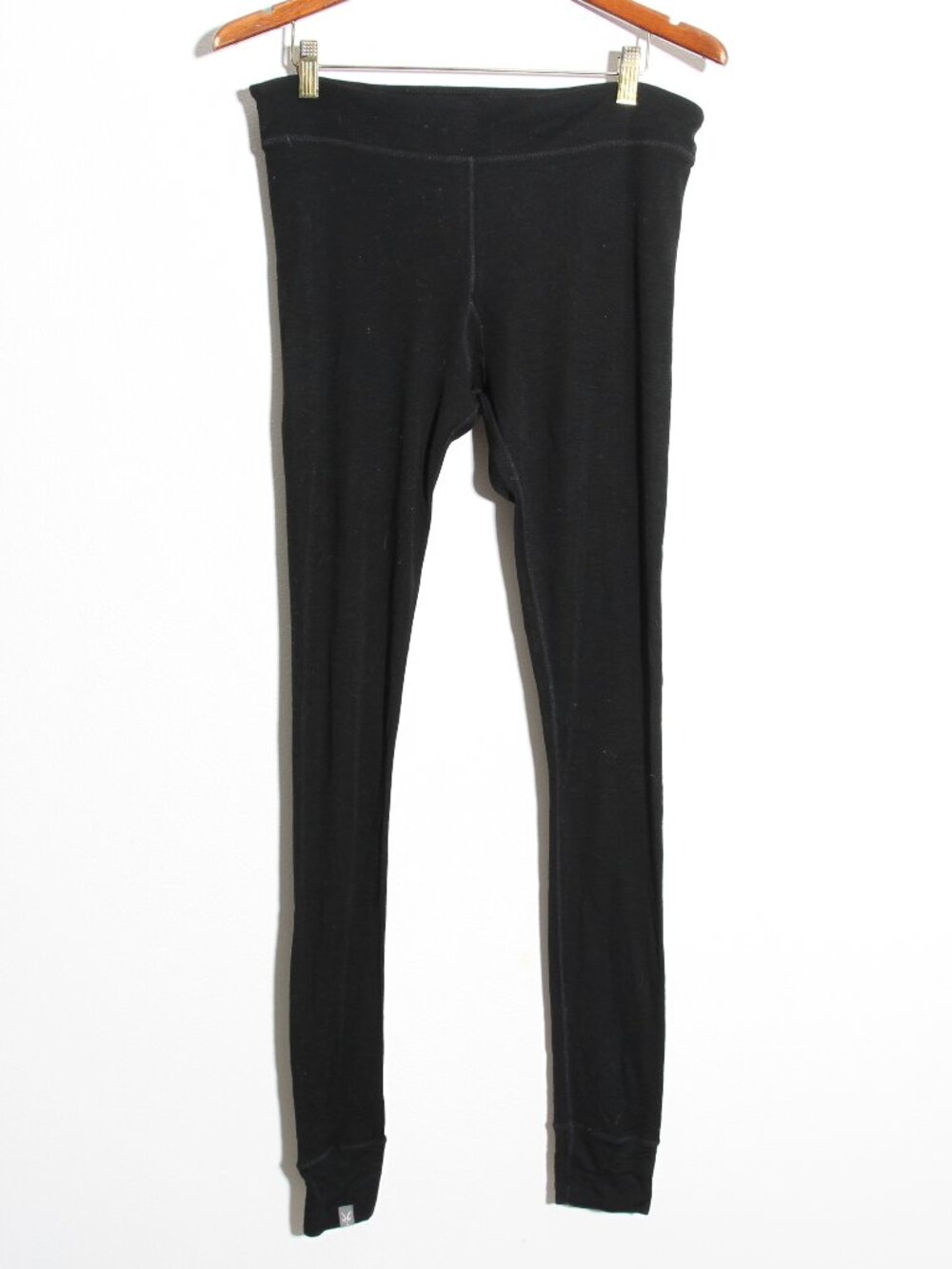 Ibex Woolies Merino Wool Leggings Tights Base Layer Bottoms Black Size Large